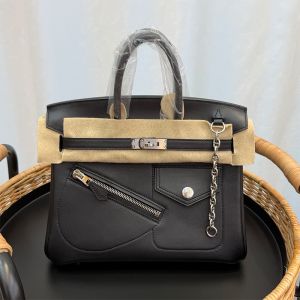 Hermes Birkin Rock Bag Evergrain Leather Gold/Palladium Hardware In Black