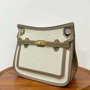 Hermes Birkin Cargo 40 Bag Canvas and Swift Leather Gold Hardware In Beige/Olive
