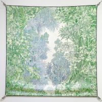 Hermes All'Orto Botanico di Palermo Scarf 90 In Green