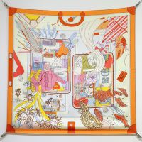 Hermes Bagage a Main Scarf 90 In Orange