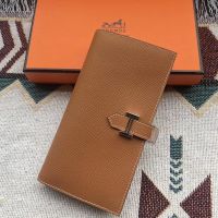 Hermes Bearn Wallet Epsom Leather In Brown