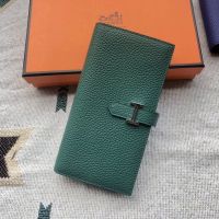 Hermes Bearn Wallet Togo Leather In Green