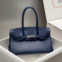 Hermes Birkin 29 Shoulder Bag Swift Leather Gold/Palladium Hardware Blue