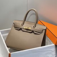 Hermes Birkin Bag Epsom Leather Gold Hardware In Grey
