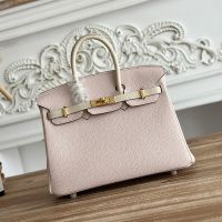 Hermes Birkin 25 Bag Togo Bicolor Leather Gold Hardware In Cherry/Beige