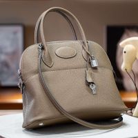 Hermes Bolide Bag Togo Leather Palladium Hardware In Khaki