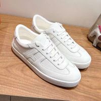Hermes Boomerang Sneakers Unisex Epsom Calfskin In White