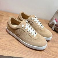 Hermes Boomerang Sneakers Unisex Suede In Brown