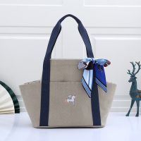 Hermes Cabriole Nappy Bag Canvas In Khaki