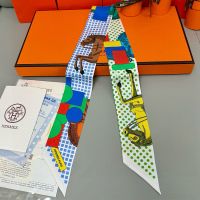 Hermes Cavalier en Formes Twilly In Blue/Green