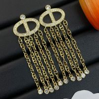 Hermes Chaine D'Ancre Calypso Dangle Earrings In Gold