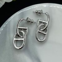 Hermes Chaine D'Ancre Pendant Earrings In Silver