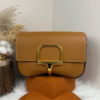 Hermes Della Cavalleria Bag Epsom Leather Palladium Hardware In Brown