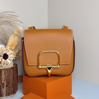 Hermes Della Cavalleria Mini Bag Epsom Leather Gold/Palladium Hardware In Brown