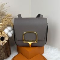 Hermes Della Cavalleria Mini Bag Epsom Leather Gold/Palladium Hardware In Etain Grey
