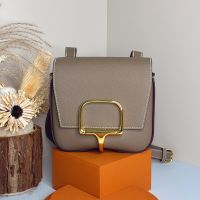 Hermes Della Cavalleria Mini Bag Epsom Leather Gold/Palladium Hardware In Khaki