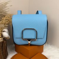 Hermes Della Cavalleria Mini Bag Epsom Leather Gold/Palladium Hardware In Sky Blue