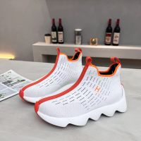 Hermes Eclair Sneakers Unisex Knit In White/Red