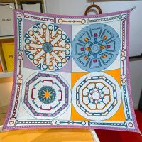 Hermes Effet Kaleidoscope Scarf 90 In Purple