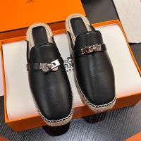 Hermes Feria Espadrilles Women Calfskin In Black