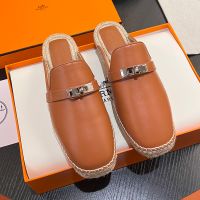 Hermes Feria Espadrilles Women Calfskin In Brown