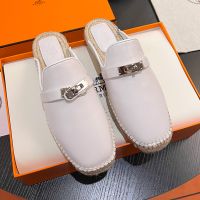 Hermes Feria Espadrilles Women Calfskin In White