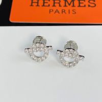 Hermes Finesse Earrings In Silver