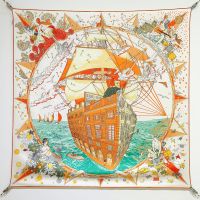 Hermes Flagship Scarf 90 In Light Green