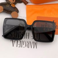 Hermes H6780 Square Acetate Sunglasses In Black