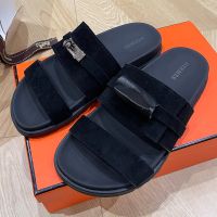 Hermes Jackson Slides Women Suede In Black