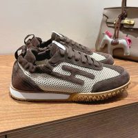 Hermes Jet Sneakers Unisex Crochet Knit and Suede In Taupe