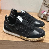 Hermes Jet Sneakers Unisex Nappa Leather and Suede In Black