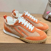 Hermes Jet Sneakers Unisex Suede In Brown