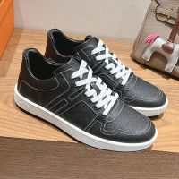 Hermes Join Sneakers Unisex Epsom Calfskin In Black