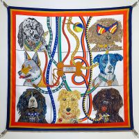 Hermes Jour De Casting Scarf 90 In Navy Blue