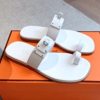 Hermes July Slides Women Calfskin In White