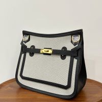 Hermes Birkin Cargo 40 Bag Canvas and Swift Leather Gold Hardware In Beige/Black