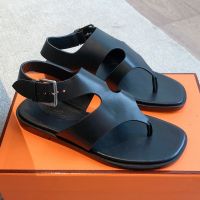 Hermes Karen Sandals Women Calfskin In Black