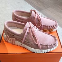 Hermes Ketch Sneaker Unisex Suede In Pink