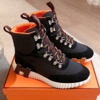 Hermes Klimb Sneaker Unisex Ripstop Fabric and Suede In Black