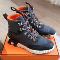 Hermes Klimb Sneaker Unisex Ripstop Fabric and Suede In Blue