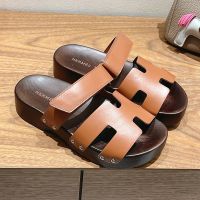 Hermes Kos Clog Unisex Calfskin In Brown