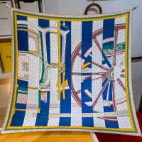 Hermes La Berline Bayadere Scarf 90 In Blue