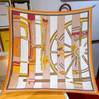 Hermes La Berline Bayadere Scarf 90 In Brown