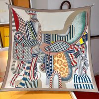 Hermes La Selle Imaginaire Scarf 90 In Grey