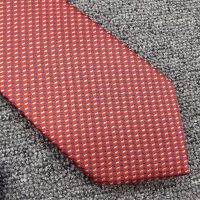 Hermes Maille De Soie 4 Temps Tie In Red