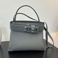 Hermes Medor 27 Bag Togo and Swift Leather Grey