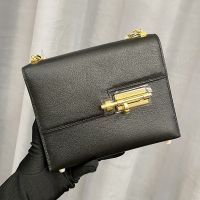 Hermes Mini Verrou Chaine Bag Chevre Mysore In Black