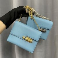 Hermes Mini Verrou Chaine Bag Chevre Mysore In Light Blue