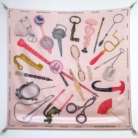 Hermes Nous Sommes Inseparables Scarf 90 In Pink